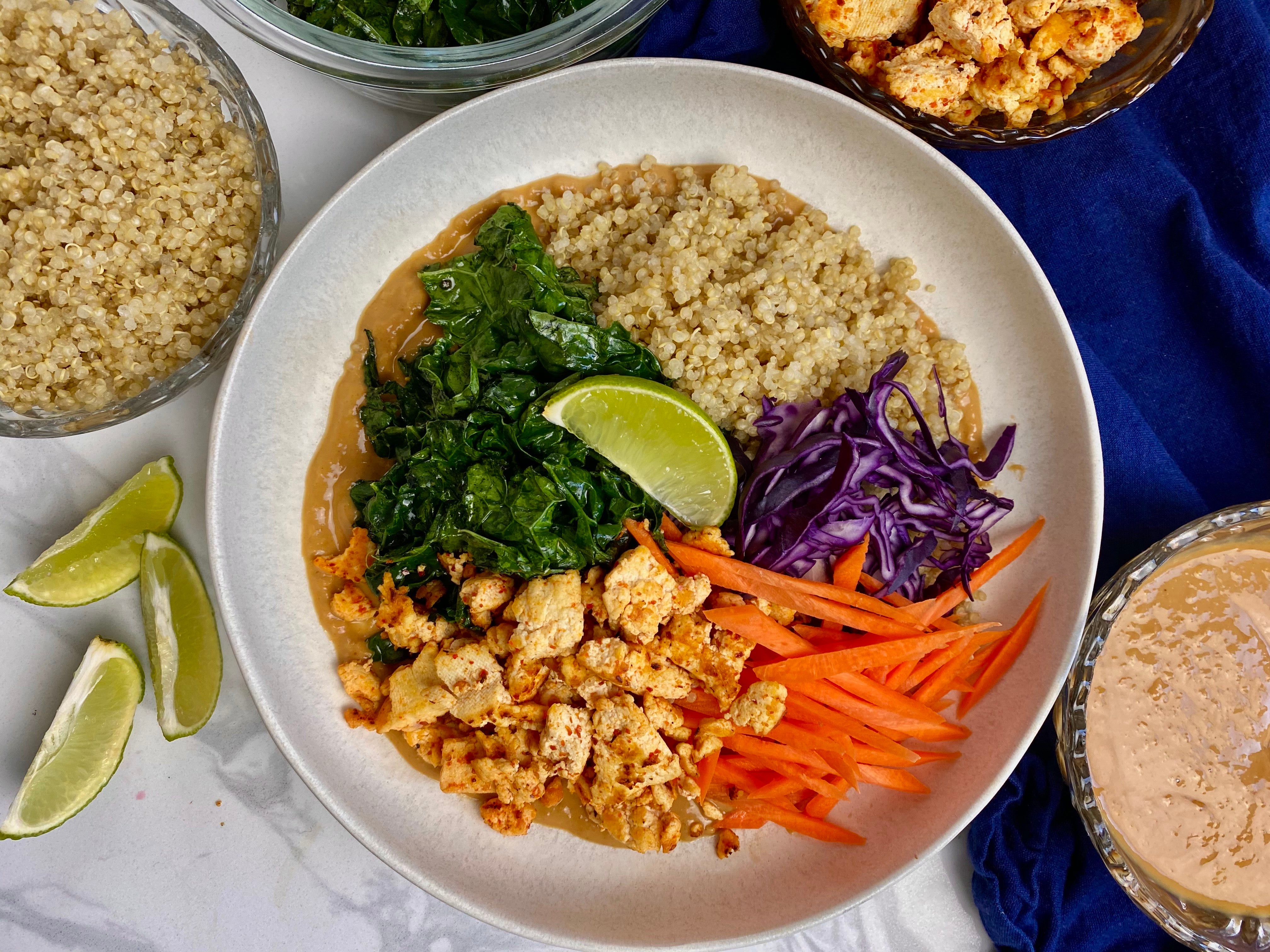 Chili Lime Tofu Satay Salad Crisper