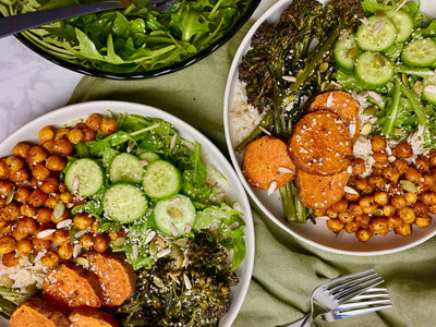 4. Spiced Crispy Chickpea & Sweet Potato Bowl