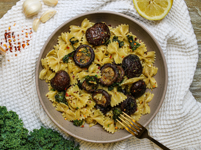 3. Mushroom Kale Farfalle