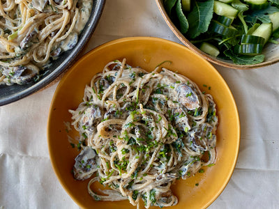 5. Creamy Caramelized Mushroom Pasta