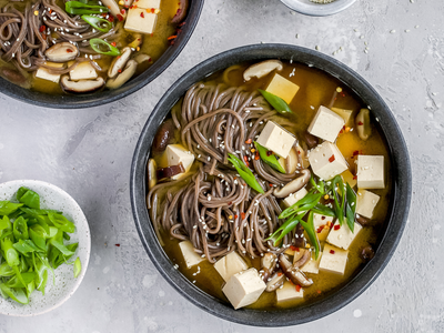 5. Mushroom and Soba Noodle Miso Soup