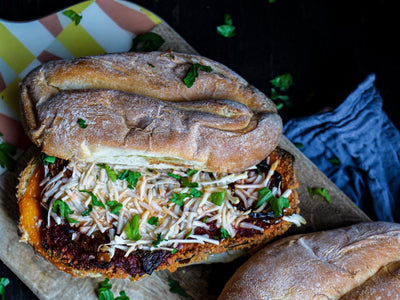 1. Eggplant Parm Sandwich