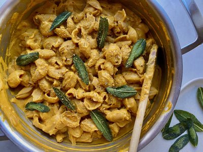 5. Pumpkin Mac & Cheese with Fried Sage