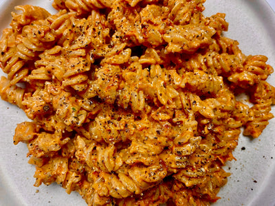 5. Sun-Dried Tomato Pesto Pasta with Lemon Roasted Rapini