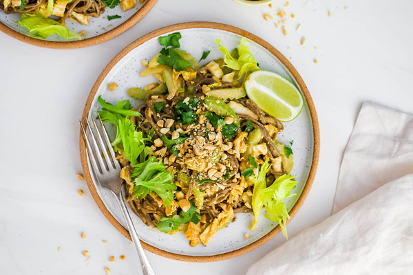 Soba Noodle Salad with Cabbage, Celery, and Peanut Sauce