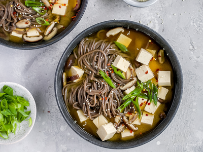 4. Mushroom and Soba Noodle Miso Soup