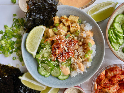 4. Tofu Sushi Bowl with Spicy Mayo & Toasted Nori