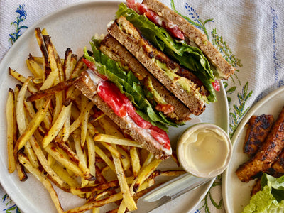 3. Tempeh BLAT with Shoestring Fries