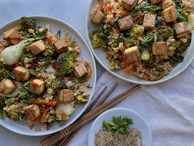 2. Kimchi Fried Rice with Crispy Tofu