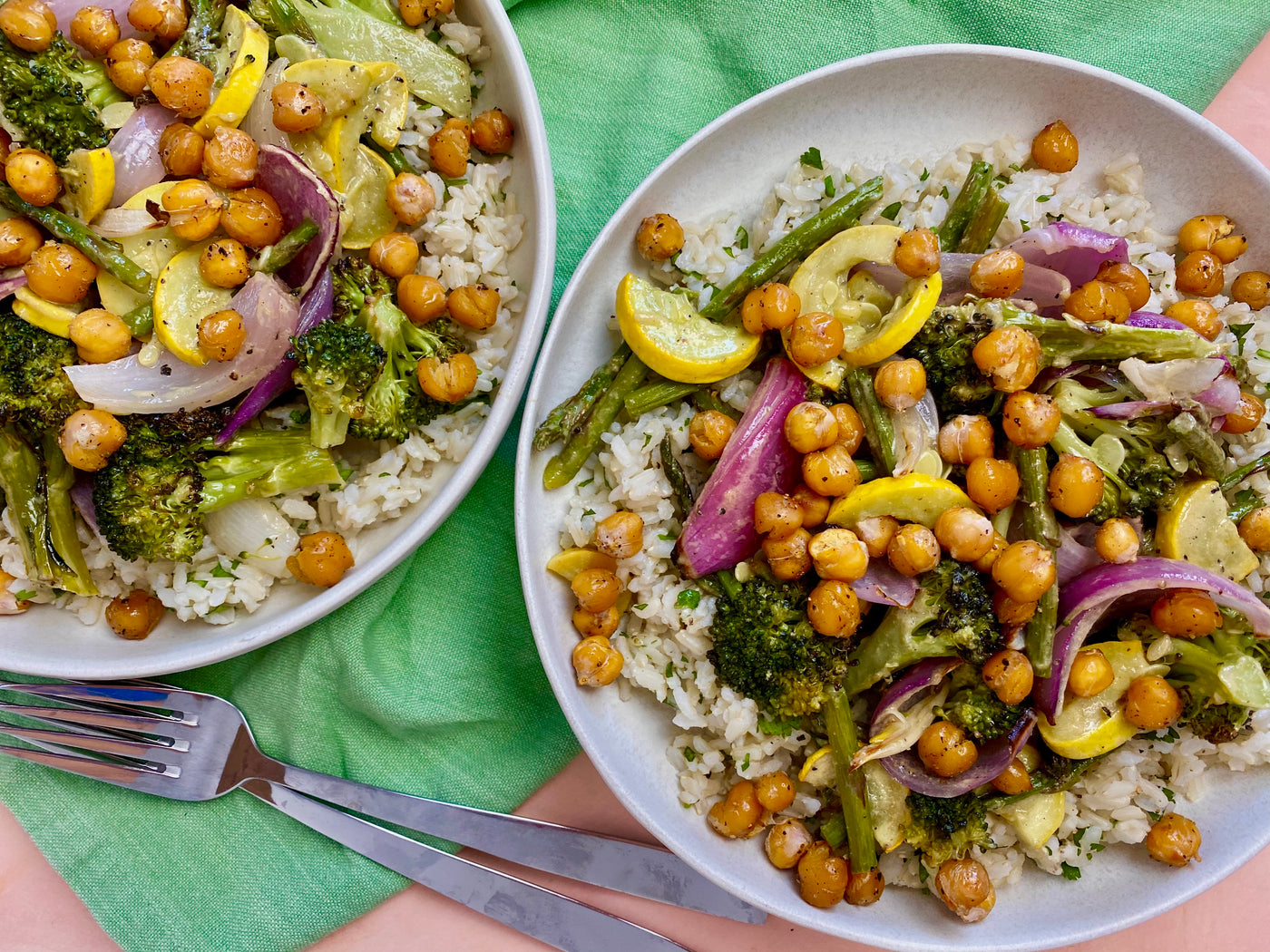 Miso Roasted Vegetable Rice Bowls