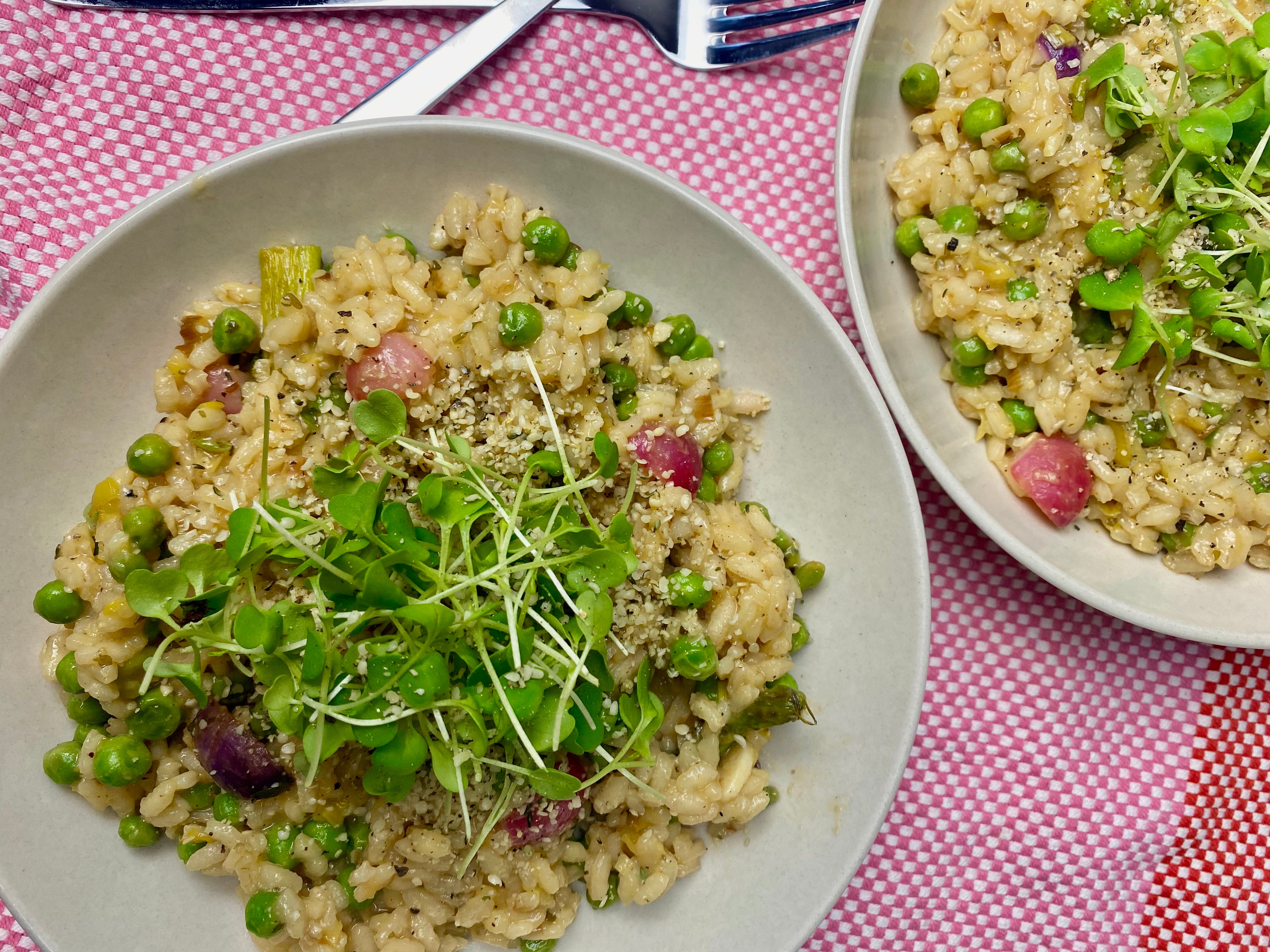 3. Spring Vegetable Risotto – Crisper