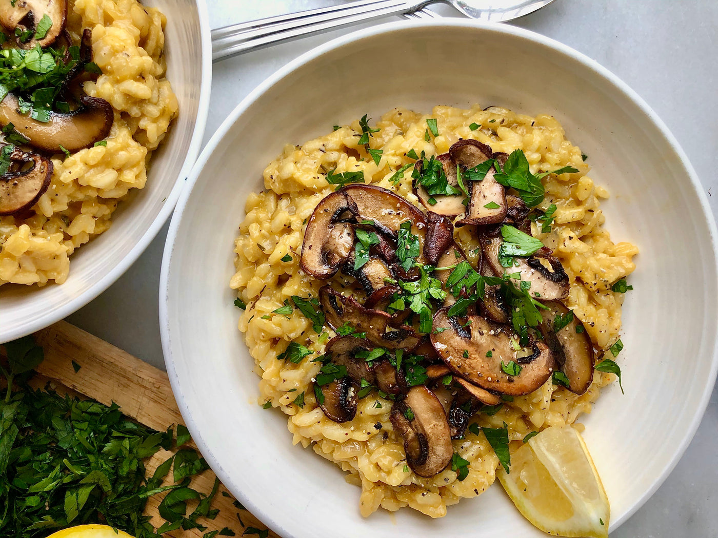 Crispy Mushroom and Thyme Risotto